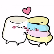 couple love marshmallow sweet cute