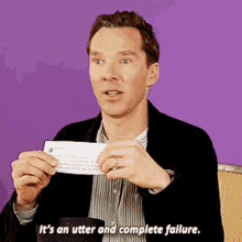 Benedict Cumberbatch Complete Failure GIF - Benedict Cumberbatch Complete Failure Fail GIFs