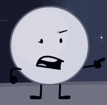 a cartoon character with arms and legs is pointing