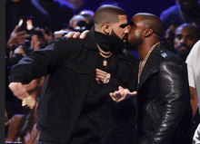 Kanye West Drake GIF - Kanye West Drake Kiss GIFs