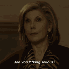 Are You Freaking Serious Diane Lockhart GIF