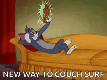 Tom And Jerry Couch GIF - Tom And Jerry Couch Relax GIFs