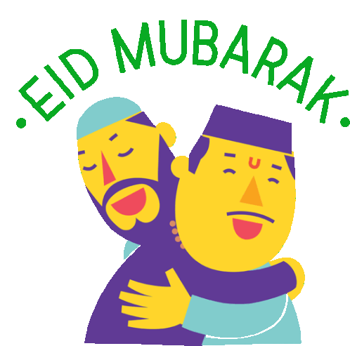 Jyotish Hugging Friend Eid Mubarak Sticker - Jyotish Jaanta Hai Eid Mubarak Happy Festival Stickers