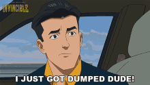 I Just Got Dumped Dude Mark Grayson GIF - I Just Got Dumped Dude Mark Grayson Invincible GIFs