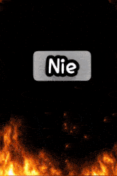a sticker that says nie is surrounded by fire