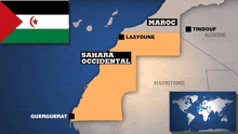 a map of sahara occidental and mauritanie