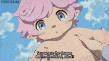 a cartoon of a baby with the words seu sangue lhe deu um destino inevitável written below it