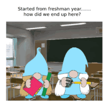 animated school gnome high school school meme