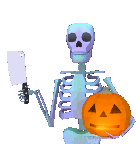 Spooky Skeleton Sticker