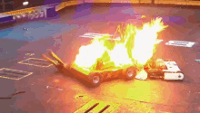 fire robot wars burning