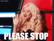 The Voice Please Stop GIF - The Voice Please Stop Christina Aguilera GIFs