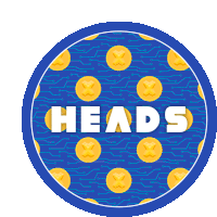 Heads Coin Sticker - Heads Coin Stickers