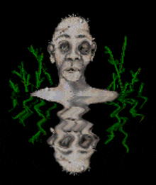 a computer generated image of a statue of a man