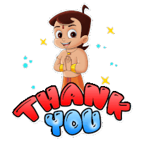 Thank You Chhota Bheem Sticker - Thank You Chhota Bheem Shukriya Stickers