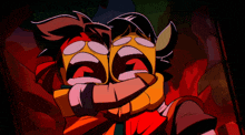 a cartoon drawing of a person screaming with their mouth open