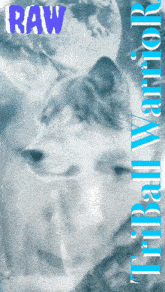 a poster with a wolf and the word raw on it