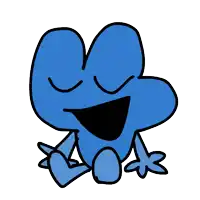 a cartoon character with a heart shaped face and a fist up