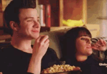 Popcorn GIF - Popcorn Glee Watching GIFs