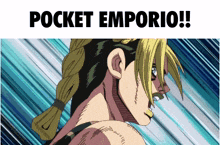 a picture of a person with the words pocket emporio written above them