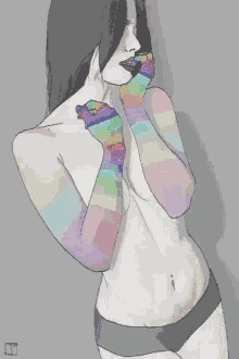 rainbow art nude