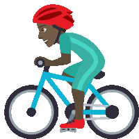 Man Biking Joypixels Sticker