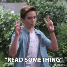 Read Something Sarcastic GIF - Read Something Sarcastic Air Quotes GIFs