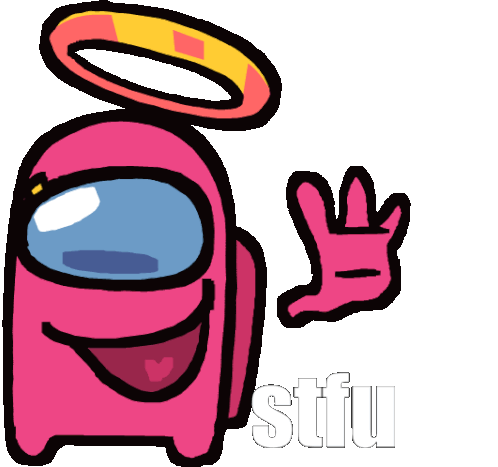 Stfu Pink Shifter Sticker - Stfu Pink Shifter Among Us Stickers