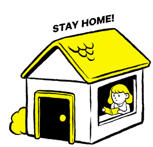 Stay Home Stay Inside Sticker - Stay Home Stay Inside Quarantine Stickers