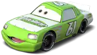 a green and white race car with the number 31 on the side