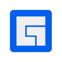 a blue square with a white letter g inside