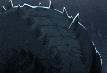 a drawing of a bird with lightning coming out of it 's tail