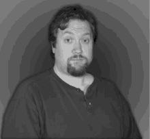 a man with a beard is making a funny face