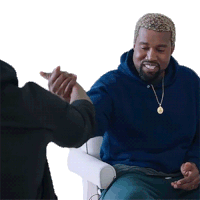 Handshake Kanye West Sticker - Handshake Kanye West Hey Man Stickers
