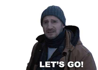 Lets Go Liam Neeson Sticker - Lets Go Liam Neeson The Ice Road Stickers