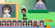 a girl is holding a flag with the number 11 on it in a video game