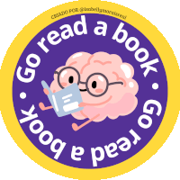 a sticker that says go read a book on it