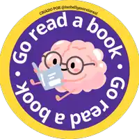 a sticker that says go read a book on it