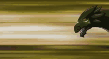 a cartoon of a dragon with sharp teeth looking at the camera