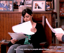 Parks And Rec April Ludgate GIF - Parks And Rec April Ludgate Ugh I Hate Talking To People About Things GIFs