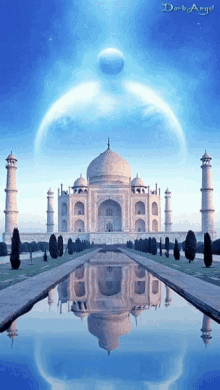 Taj Mahal Wonders Of The World GIF - Taj Mahal Wonders Of The World Moon GIFs