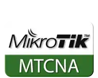 a green sign that says training mikrotik mtcna on it