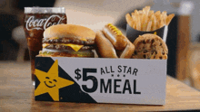 carls jr hardees five dollar all star meals fast food
