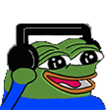 pepe the frog listen music happy