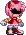 amy rose from the video game sonic the hedgehog is a pixel art character .