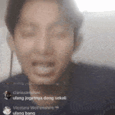 a blurred image of a man with a few comments including clarissamileni and vicstara wolfenshire