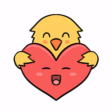 animal cute heart chick love