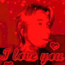 a man with his tongue sticking out and the words i love you on the bottom