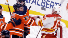 Battle Of Alberta Flames Vs Oilers GIF - Battle Of Alberta Flames Vs Oilers Matthew Tkachuk GIFs