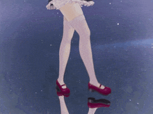 a girl with blonde hair is standing in front of a snowy sky