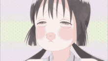asobi asobase anime weird face puffy face kissy face